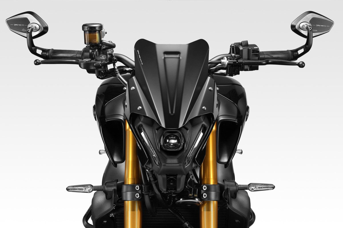 R-0954 MT09 2021/23 - Windshield 'Warrior' - Aluminum Windshield - Hardware Included - Easy Installation - De Pretto Moto Accessories (DPM Race) - 100% Made in Italy