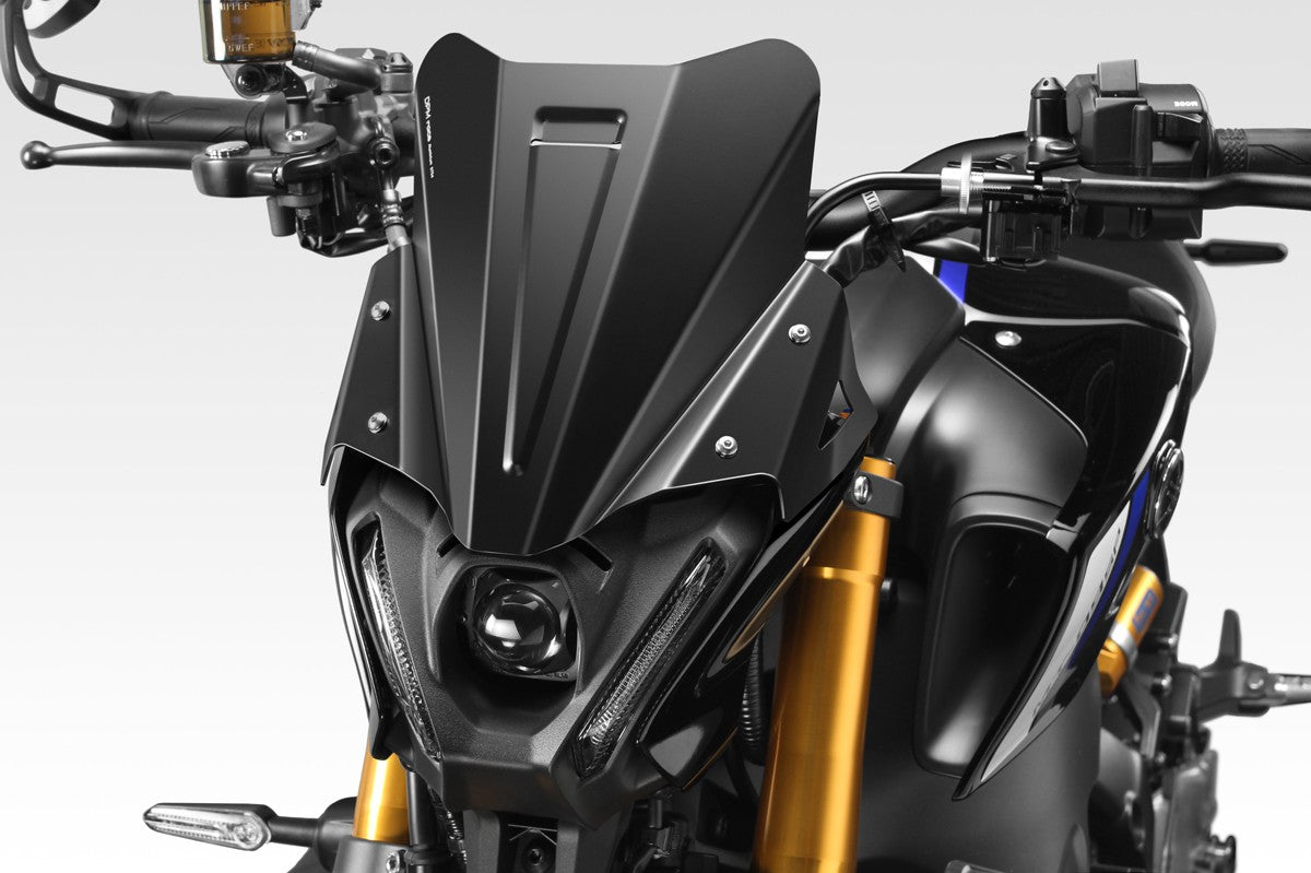 R-0954 MT09 2021/23 - Windshield 'Warrior' - Aluminum Windshield - Hardware Included - Easy Installation - De Pretto Moto Accessories (DPM Race) - 100% Made in Italy
