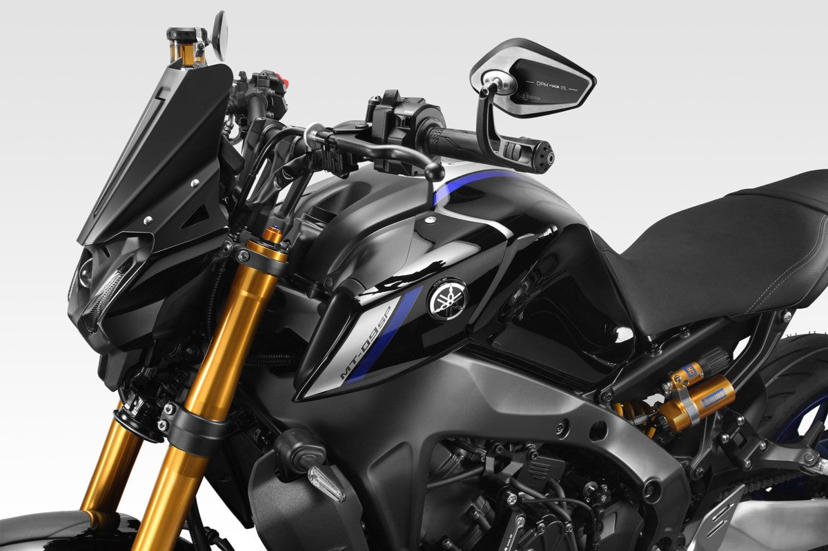 R-0954 MT09 2021/23 - Windshield 'Warrior' - Aluminum Windshield - Hardware Included - Easy Installation - De Pretto Moto Accessories (DPM Race) - 100% Made in Italy
