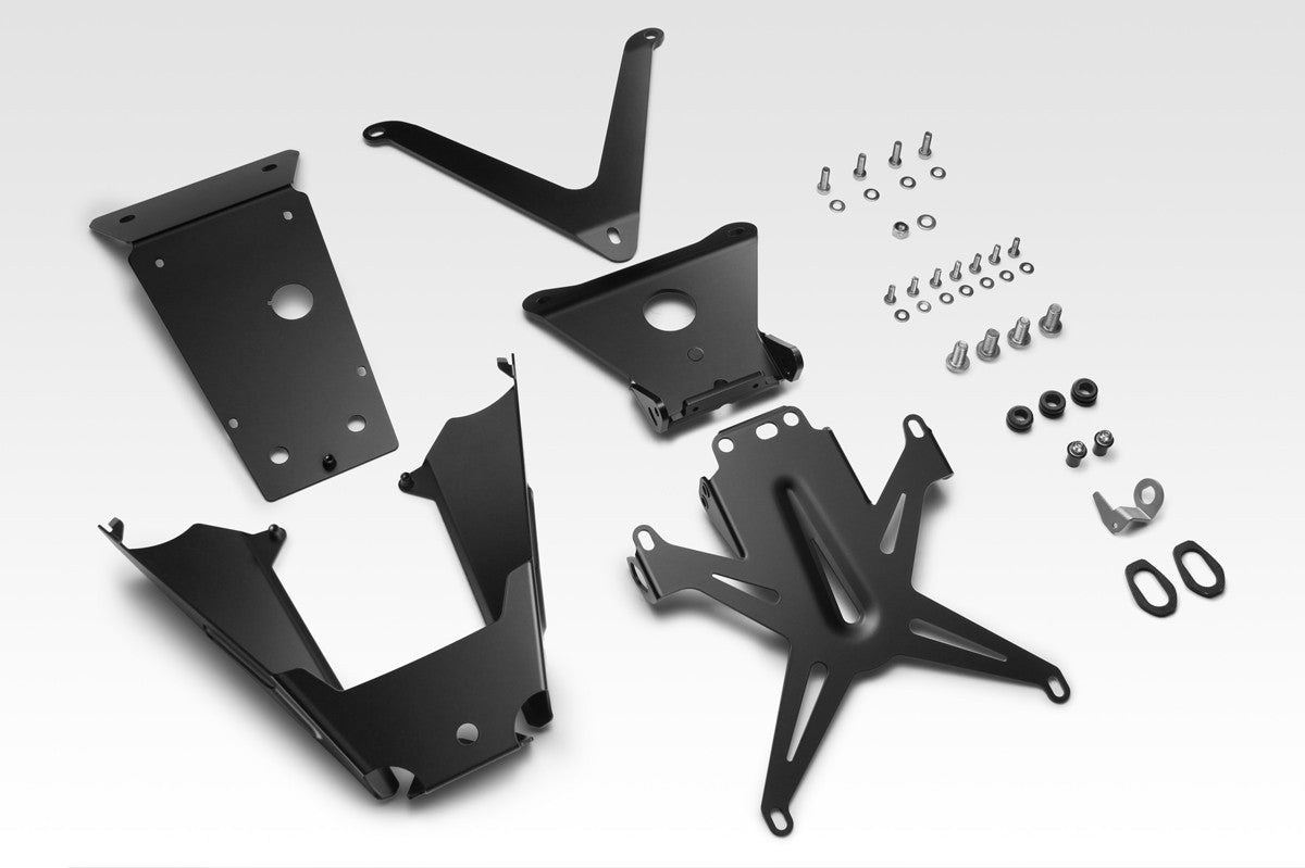 R-0956B XADV 2021/25 - Kit License Plate 'Challenge' - Adjustable Tilt License Plate Holder - Hardware Fasteners Included - De Pretto Moto Accessories (DPM Race) - 100% Made in Italy