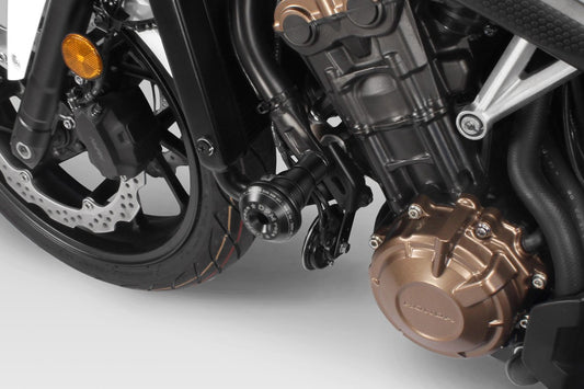 R-0821 CB650R 2019/23 - Kit Tamponi 'Warrior' - Protezione Paramotore Paratelaio Anticaduta in Alluminio - Minuteria Inclusa - Accessori De Pretto Moto (DPM Race) - 100% Made in Italy