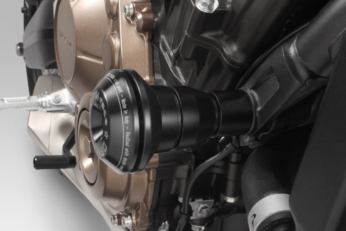 R-0821 CB650R 2019/23 - Kit Tamponi 'Warrior' - Protezione Paramotore Paratelaio Anticaduta in Alluminio - Minuteria Inclusa - Accessori De Pretto Moto (DPM Race) - 100% Made in Italy
