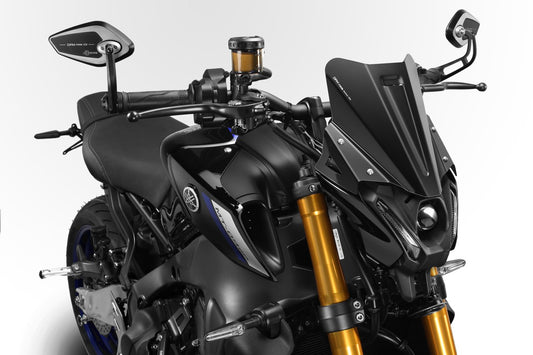R-0954 MT09 2021/23 - Windshield 'Warrior' - Aluminum Windshield - Hardware Included - Easy Installation - De Pretto Moto Accessories (DPM Race) - 100% Made in Italy
