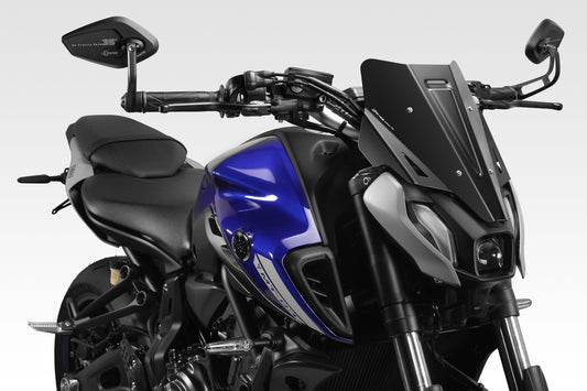 R-0946 MT07 2021/24 - Windshield 'Warrior' - Aluminum Windshield - Hardware Included - Easy Installation - De Pretto Moto Accessories (DPM Race) - 100% Made in Italy